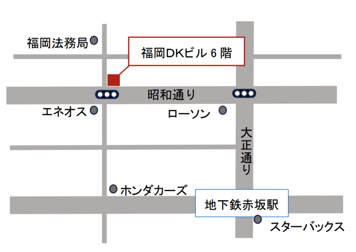 新事務所 周辺の簡易マップ